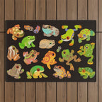 Tree frog - dark Outdoor Rug Gallery Image 1