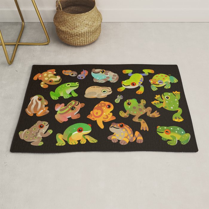Tree frog - dark Rug Gallery Image 1