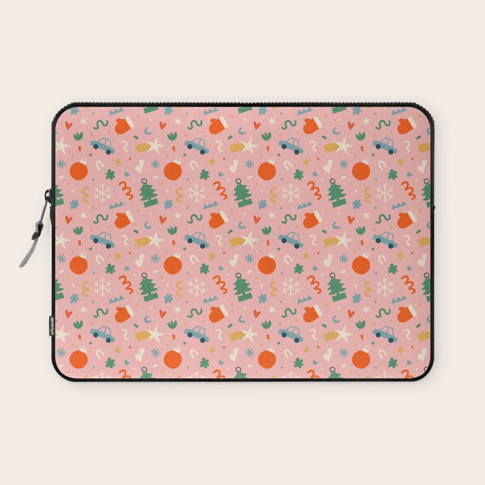 Retro christmas decoration art pattern Laptop Sleeve Gallery Image 1