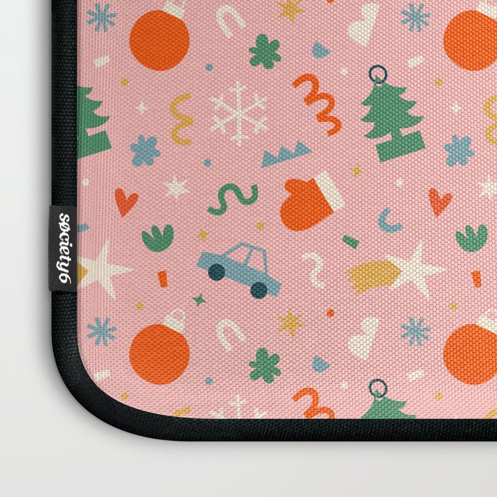 Retro christmas decoration art pattern Laptop Sleeve Gallery Image 3