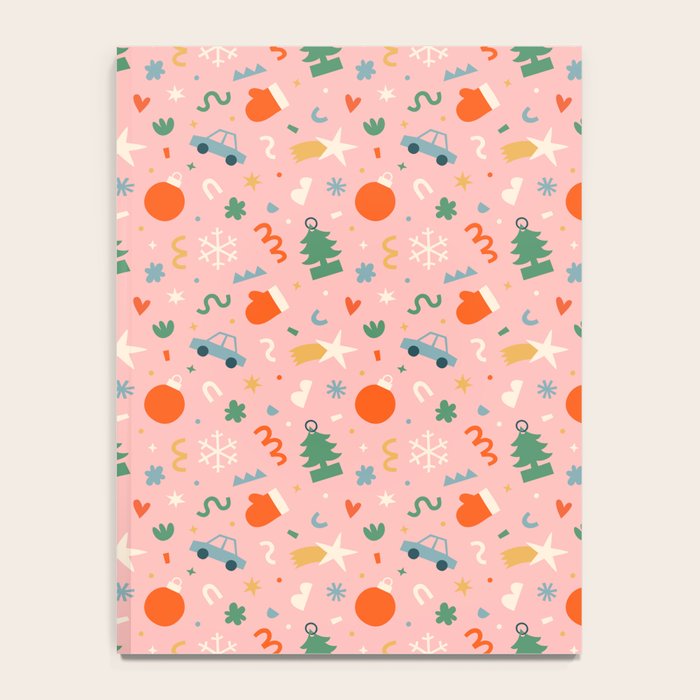 Retro christmas decoration art pattern Notebook Gallery Image 4