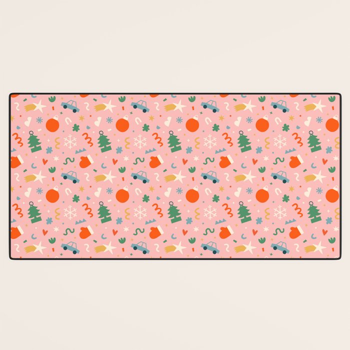 Retro christmas decoration art pattern Desk Mat Gallery Image 3