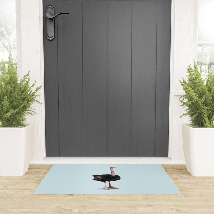 Sporty Ostrich Welcome Mat Gallery Image 3