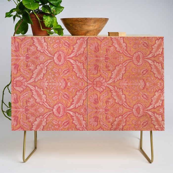 Vintage Pink Floral Credenza Gallery Image 1
