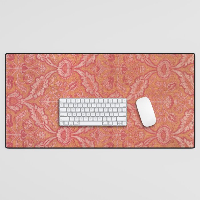 Vintage Pink Floral Desk Mat Gallery Image 1