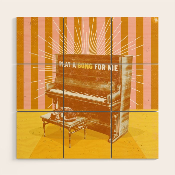 PLAY A SONG FOR ME Wood Wall Art Gallery Image 1