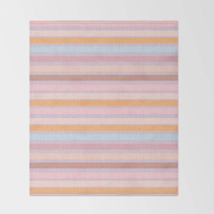 Pastello Stripes Throw Blanket Gallery Image 2