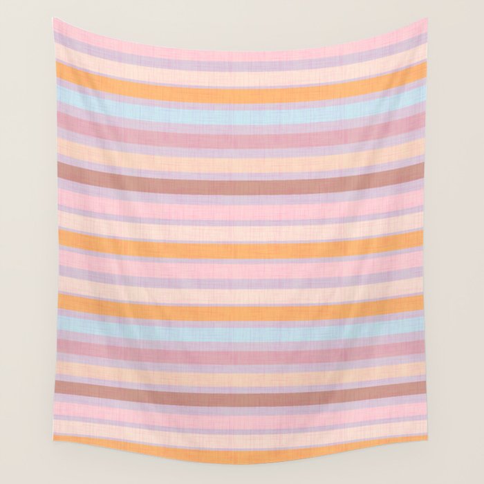 Pastello Stripes Wall Tapestry Gallery Image 4