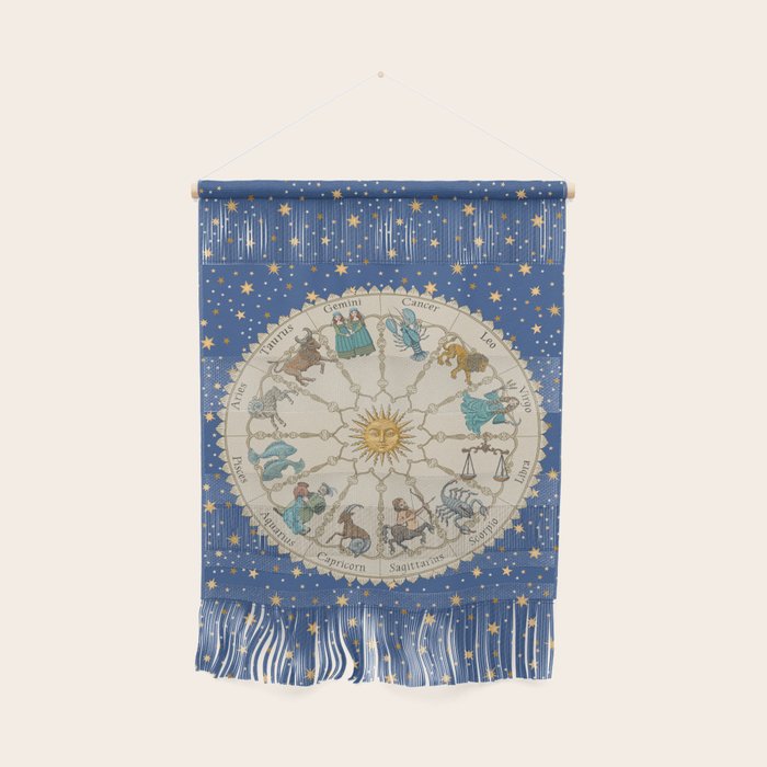 Vintage Astrology Zodiac Wheel Wall Hanging Gallery Image 1