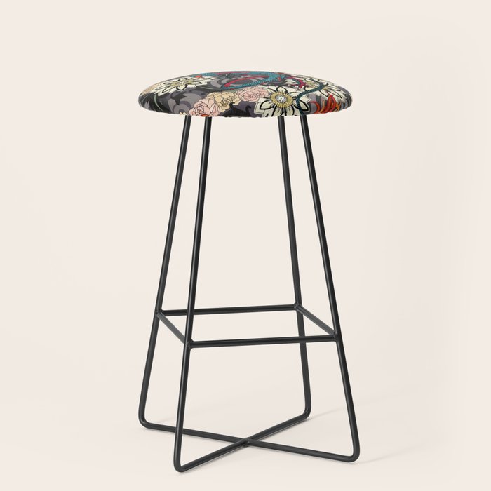 dragon tattoo dark Stool Gallery Image 1