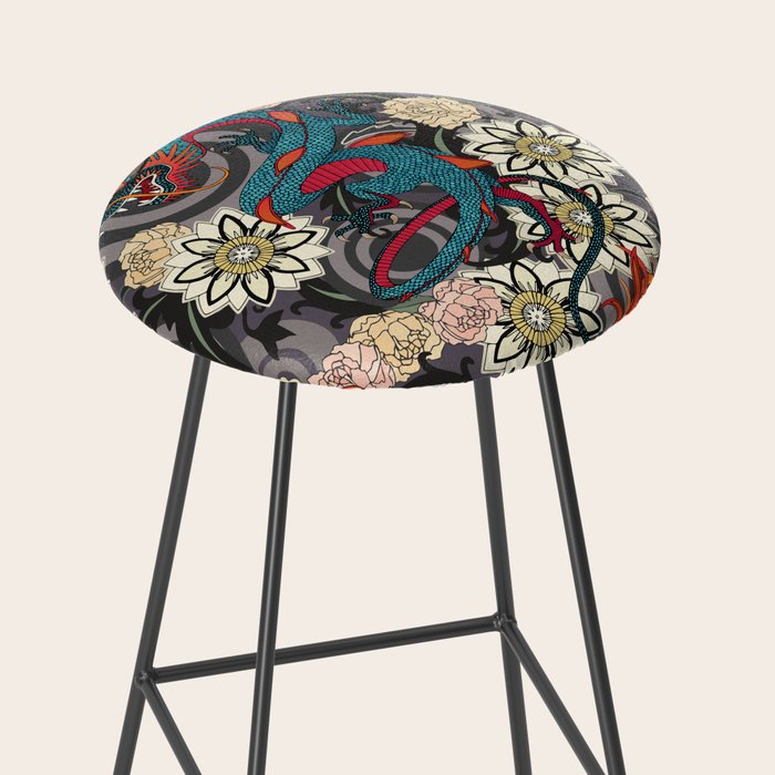 dragon tattoo dark Stool Gallery Image 2