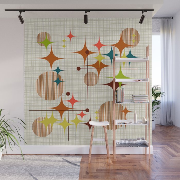 Starbursts and Globes 4 Wall Mural Gallery Image 1