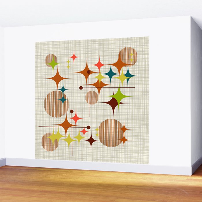 Starbursts and Globes 4 Wall Mural Gallery Image 2