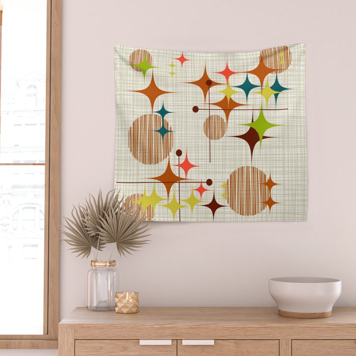 Starbursts and Globes 4 Wall Tapestry Gallery Image 2