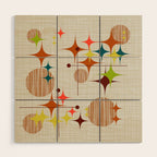 Starbursts and Globes 4 Wood Wall Art Gallery Image 1