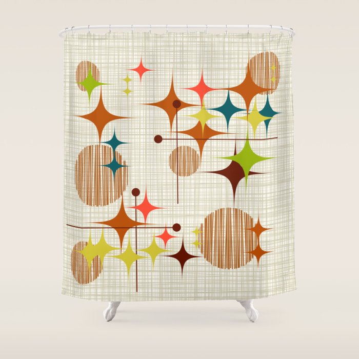 Starbursts and Globes 4 Shower Curtain Gallery Image 1