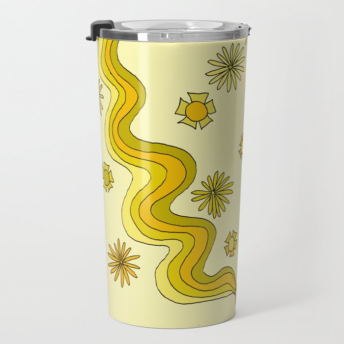 groovy skate hang 10 // tony alva style // surfy birdy art Travel Mug Gallery Image 3