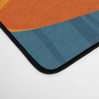 Festive Deco Flowers - Orange and Blue Floral Pattern Desk Mat Gallery Image 4