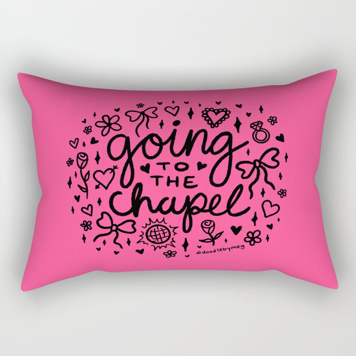 Going to the Chapel in Black Rectangular Pillow Gallery Image 2
