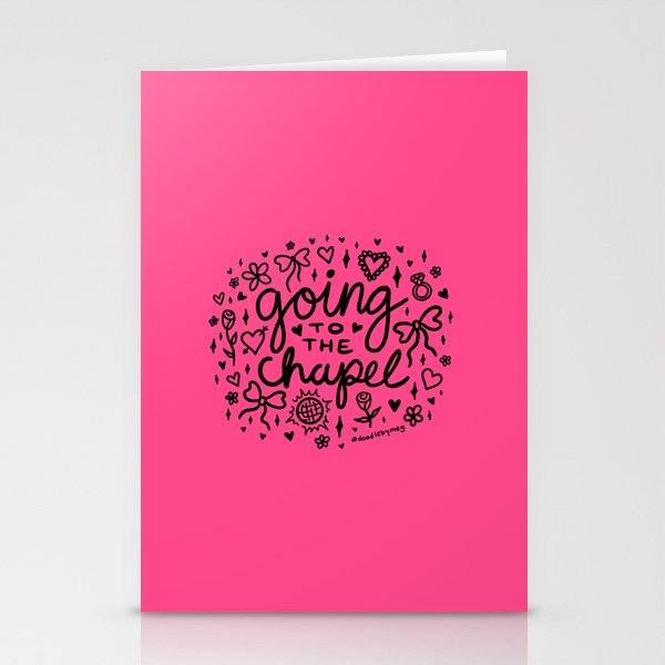 Going to the Chapel in Black Stationery Card Gallery Image 2