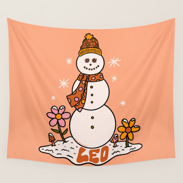 Leo Snowman Wall Tapestry Gallery Image 4