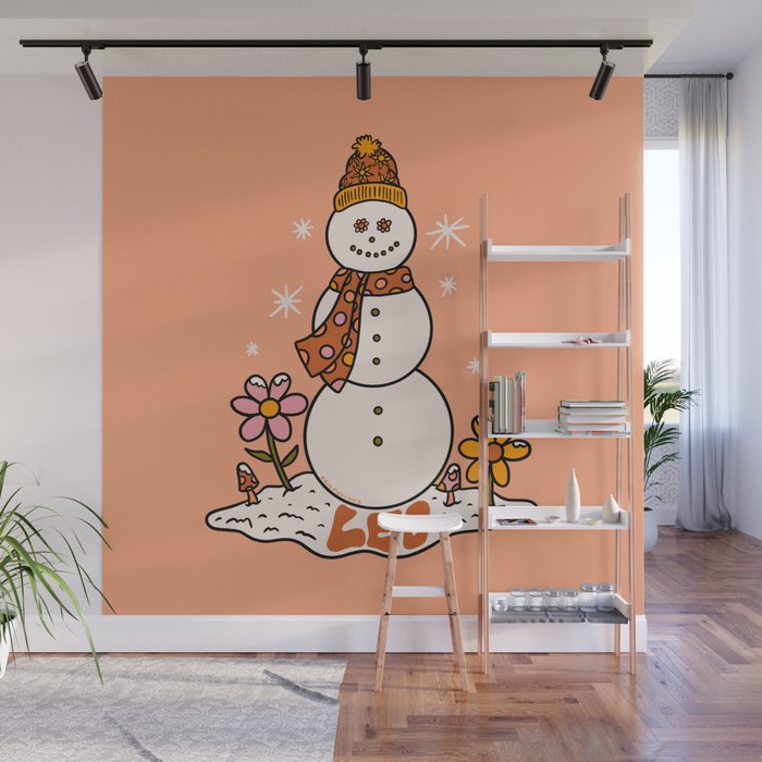 Leo Snowman Wall Mural Gallery Image 1