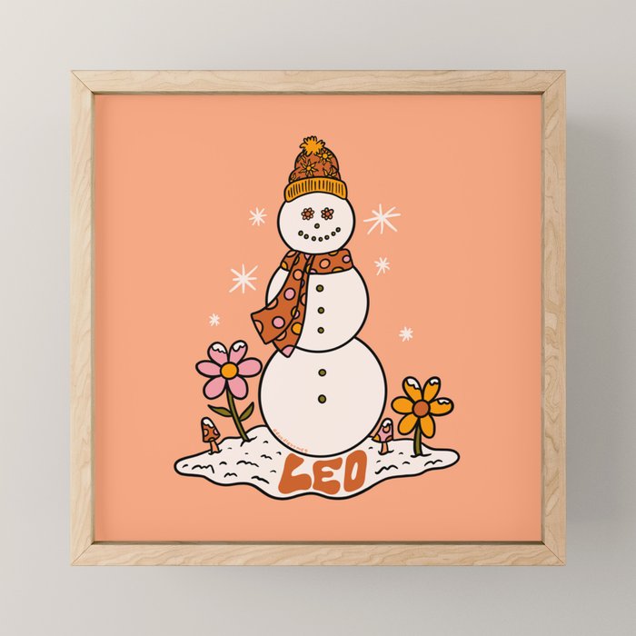 Leo Snowman Mini Art Print Gallery Image 1