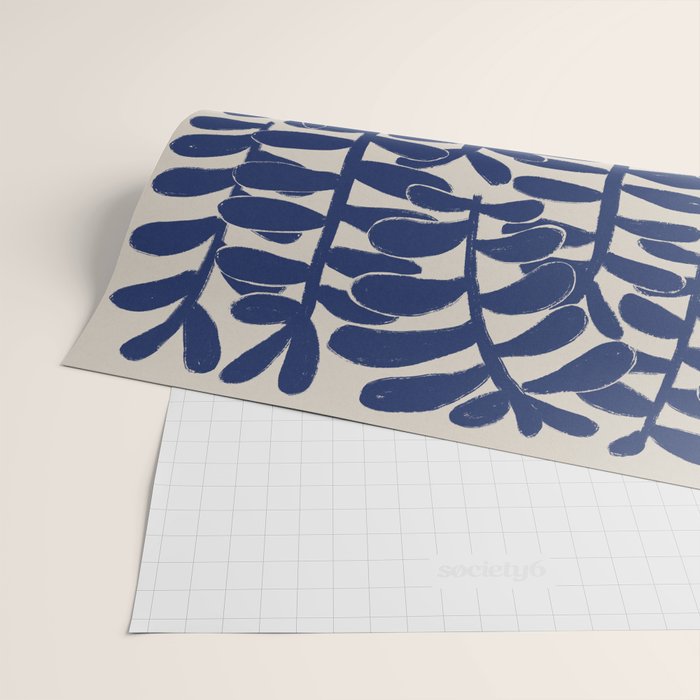 Blue Plants Wrapping Paper Gallery Image 2