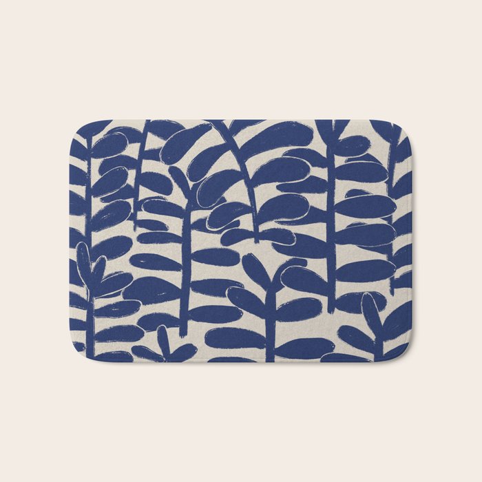 Blue Plants Bath Mat Gallery Image 1