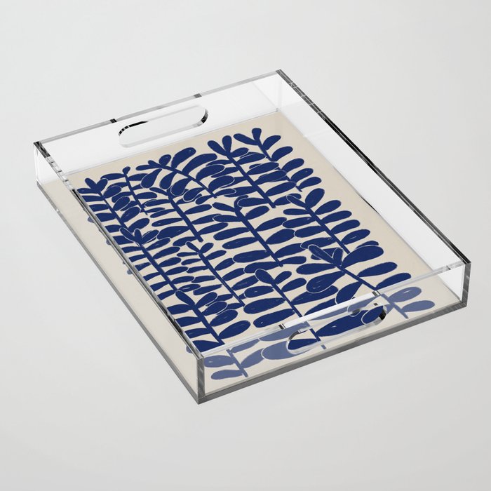 Blue Plants Acrylic Tray Gallery Image 1