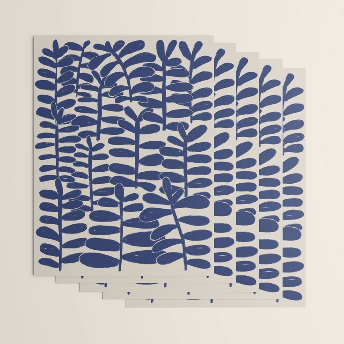 Blue Plants Wrapping Paper Gallery Image 3