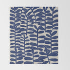 Blue Plants Throw Blanket Gallery Image 2