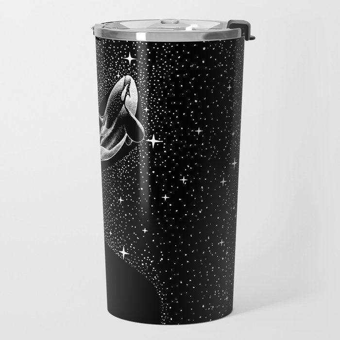 Starry Orca (Black Version) Travel Mug Gallery Image 2