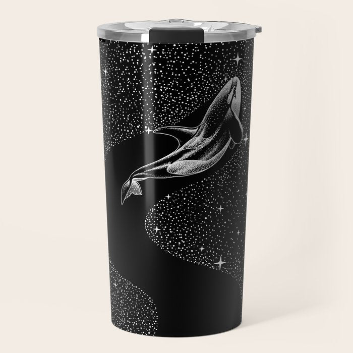 Starry Orca (Black Version) Travel Mug Gallery Image 1