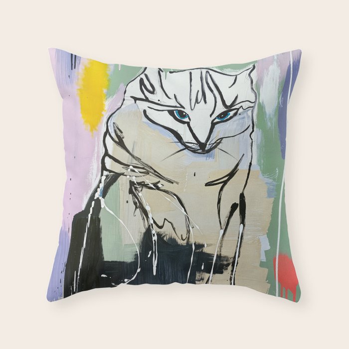 Feline Frenzy Throw Pillow Gallery Image 6