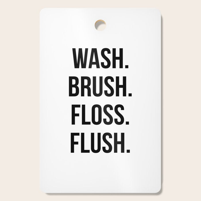 Wash Brush Floss Flush Cutting Board Gallery Image 1