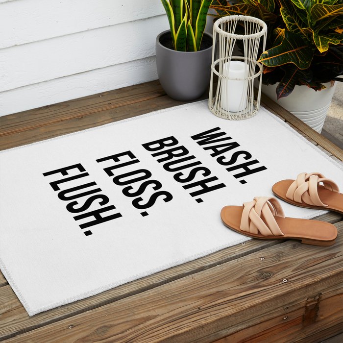 Wash Brush Floss Flush Outdoor Rug Gallery Image 2