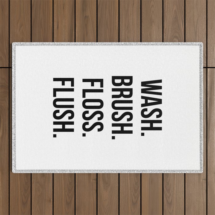 Wash Brush Floss Flush Outdoor Rug Gallery Image 1