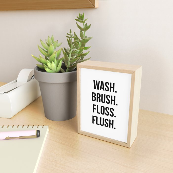 Wash Brush Floss Flush Mini Art Print Gallery Image 2