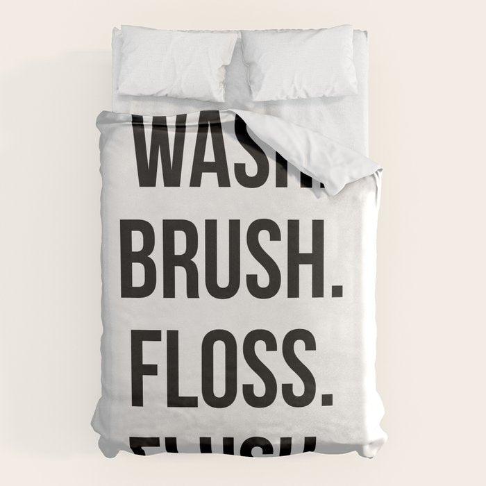 Wash Brush Floss Flush Duvet Cover Gallery Image 6