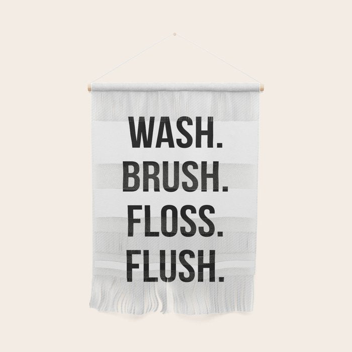 Wash Brush Floss Flush Wall Hanging Gallery Image 1