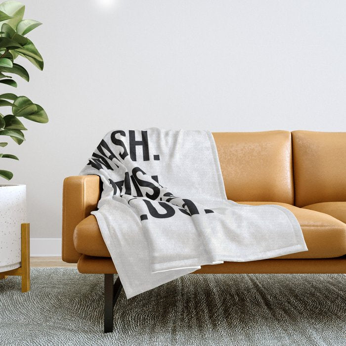 Wash Brush Floss Flush Throw Blanket Gallery Image 1