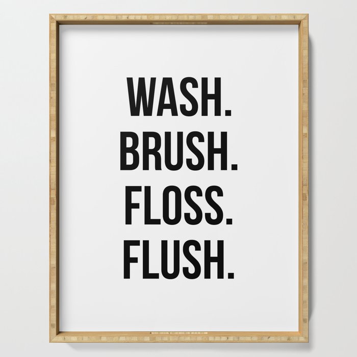 Wash Brush Floss Flush Serving Tray Gallery Image 1
