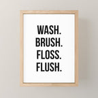 Wash Brush Floss Flush Mini Art Print Gallery Image 1