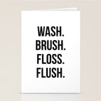 Wash Brush Floss Flush Stationery Card Gallery Image 2