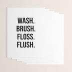 Wash Brush Floss Flush Wrapping Paper Gallery Image 3