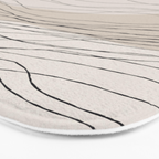 Calm serene line art nordic mountain decor Bath Mat Gallery Image 3