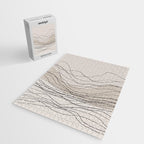 Calm serene line art nordic mountain decor Jigsaw Puzzle Gallery Image 2