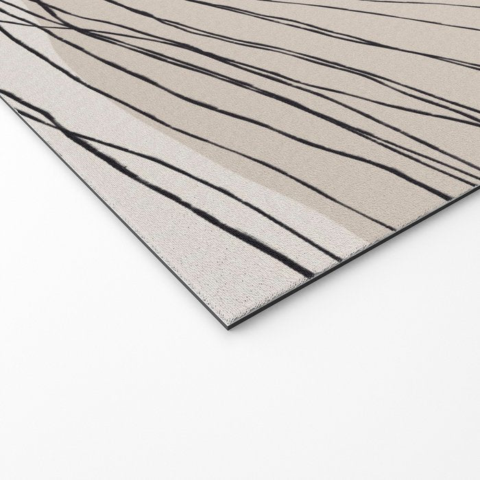 Calm serene line art nordic mountain decor Welcome Mat Gallery Image 2