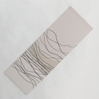 Calm serene line art nordic mountain decor Yoga Mat Gallery Image 1